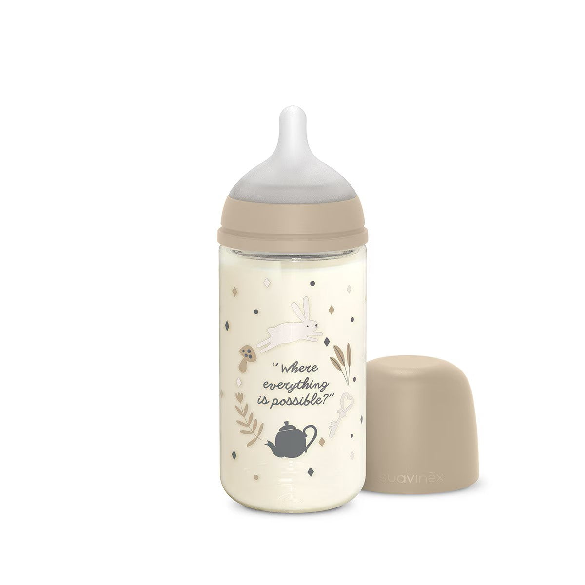 Biberón de Vidrio de 120 ml Wonderland beige