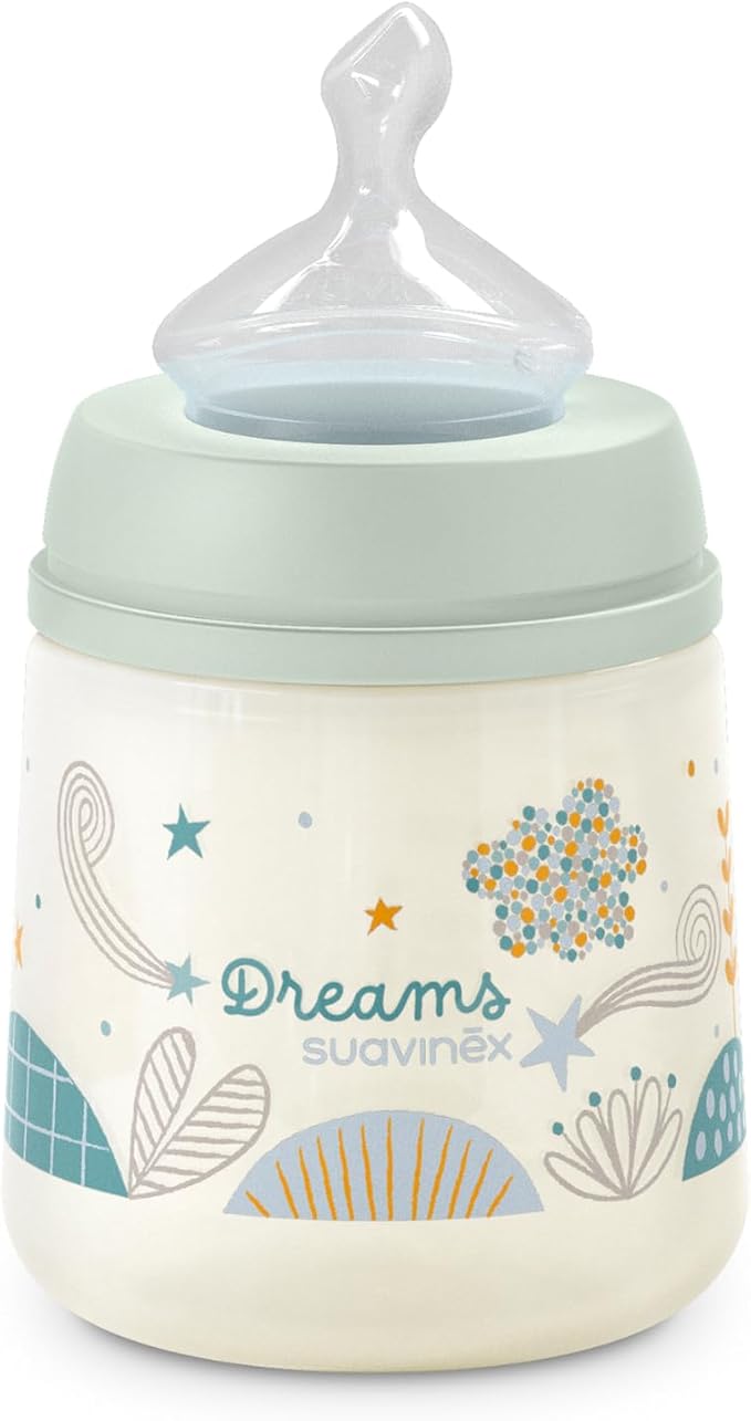 suavinex-biberon-con-tetina-anatomica-flujo-lento-150-ml-verde dreams