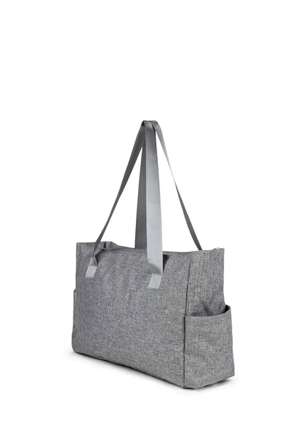 Bolso pañalera gris