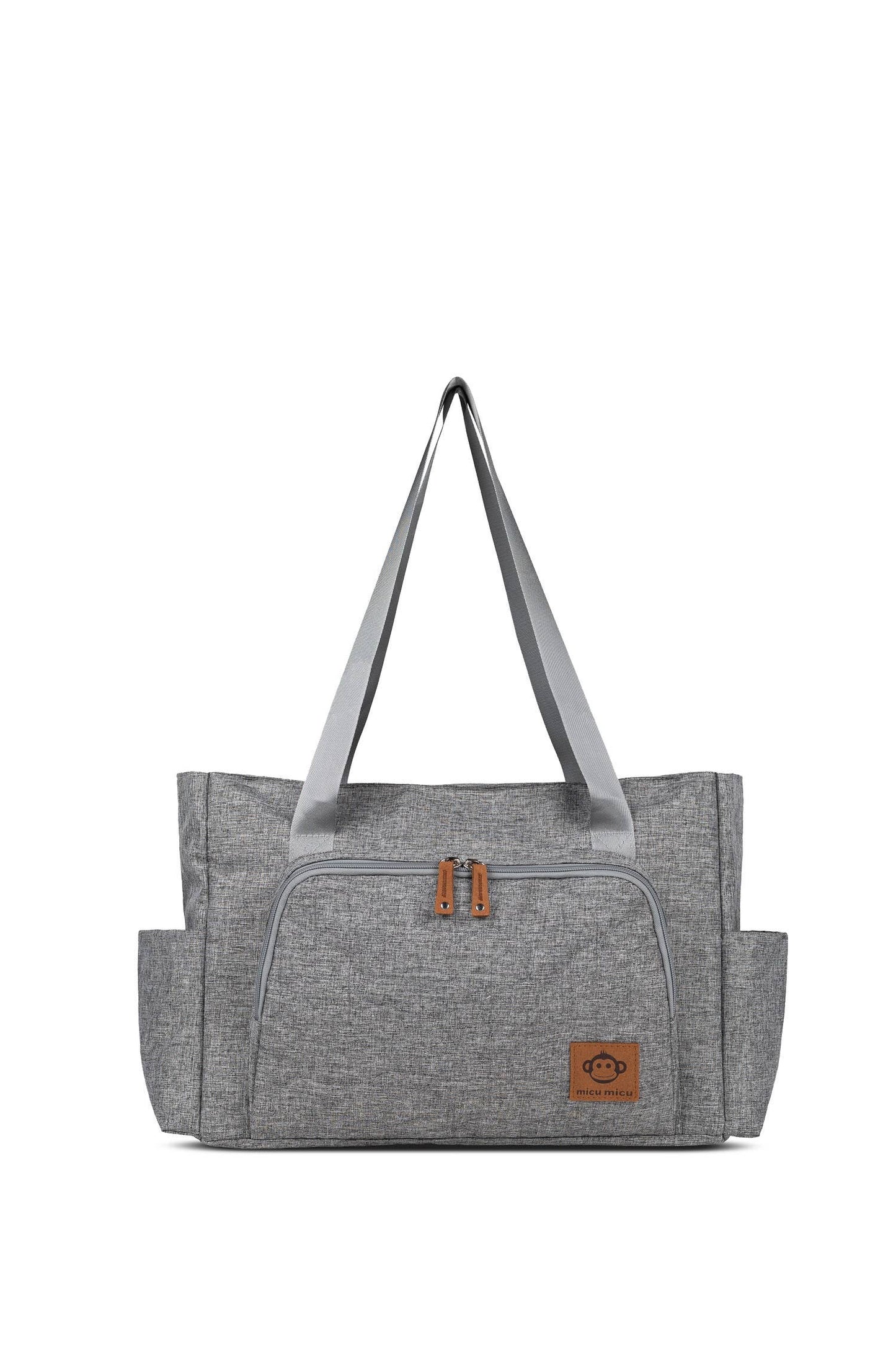 Bolso pañalera gris micu micu