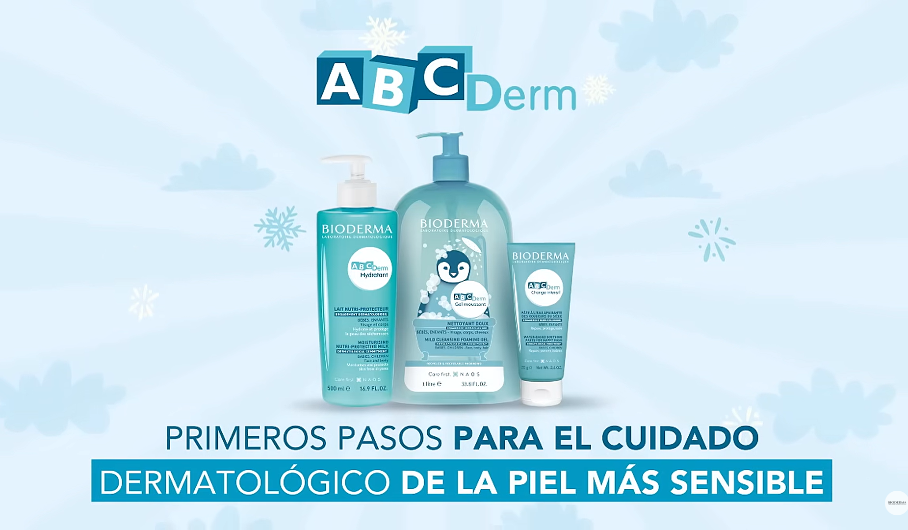 Cargar video: primeros pasos para el cuidado dermatológico de la piel más sensible. Elige ABCderm