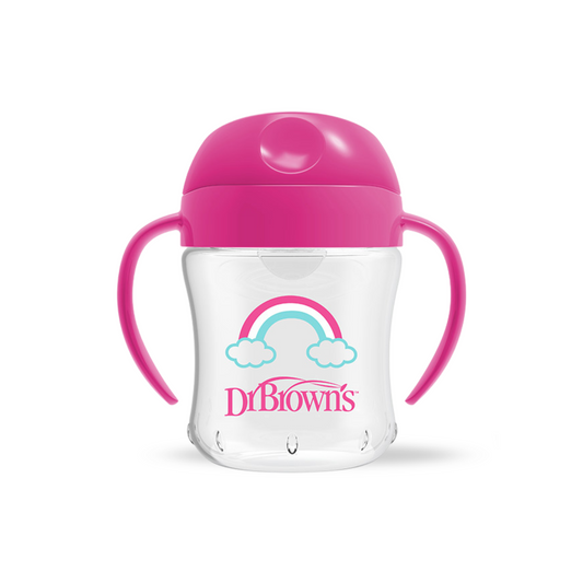 Dr. Brown's vaso de aprendizaje boquilla suave rosa