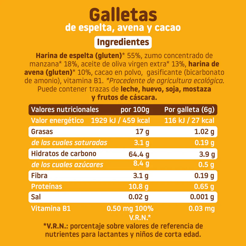 ingredientes y valores nutricionales