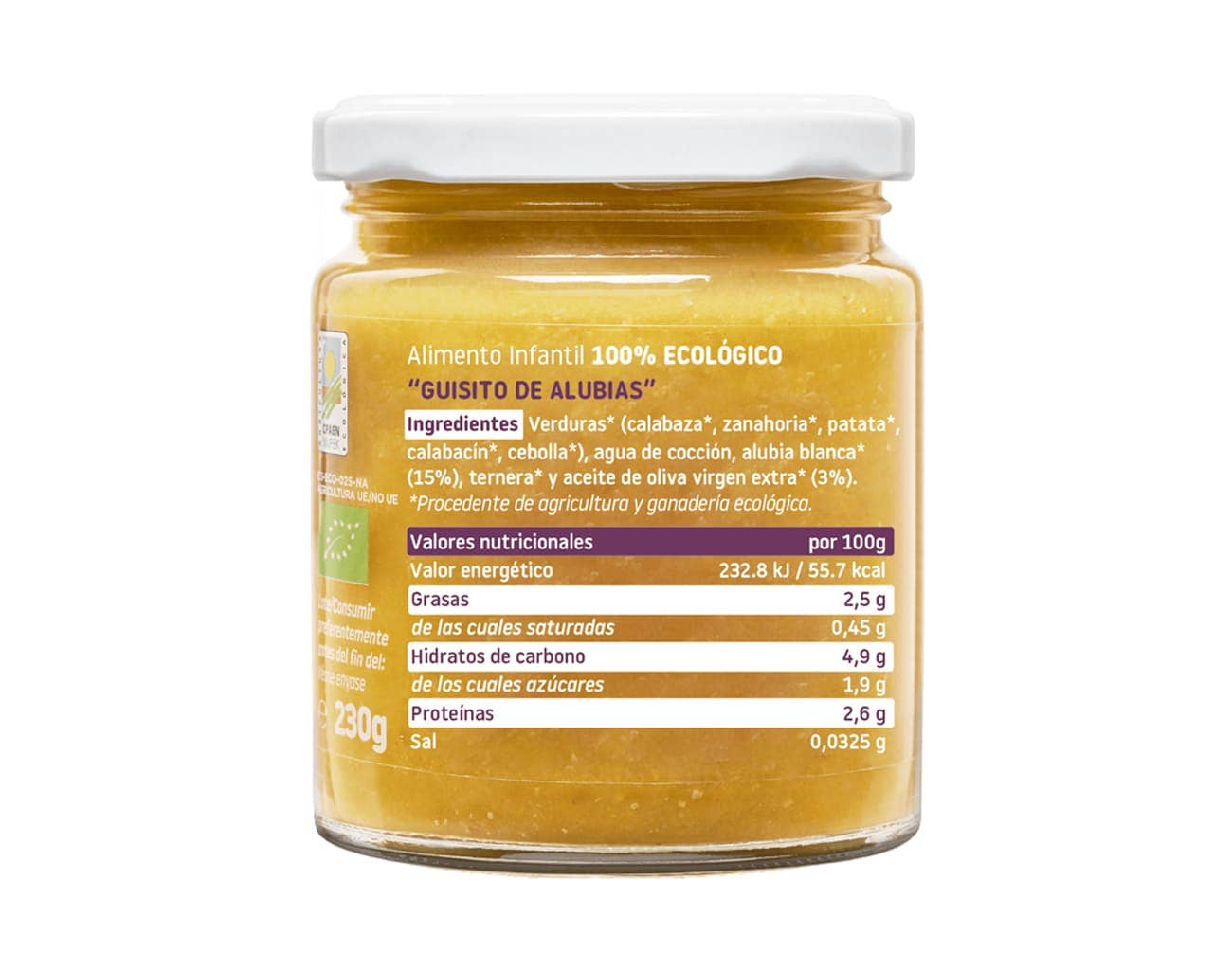 Descubre Smileat Guisito de alubias 230g Ecológico, una papilla ecológica para bebés con calabaza, zanahoria, patata, calabaza, calabacín y judías. Disfruta de sus beneficios nutricionales como la energía y las proteínas. Explora nuestros productos para bebés con entrega gratis a domicilio disponibles en Mallorca para tu comodidad.