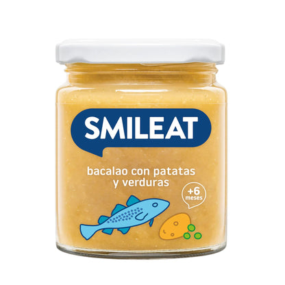 Smileat Bacalao con Patatas y Verduras 230g tarrito