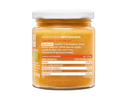 El tarrito de cristal Smileat Calabaza y calabacín 230g Ecológico ofrece una papilla infantil nutritiva y ecológica de color naranja. Ideal para padres que buscan ofertas en parafarmacia infantil, incluye ingredientes españoles para garantizar una alimentación de calidad.