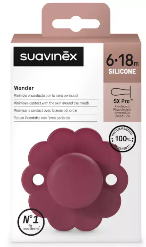 Chupete WONDER tetina fisiológica sx pro magenta caja