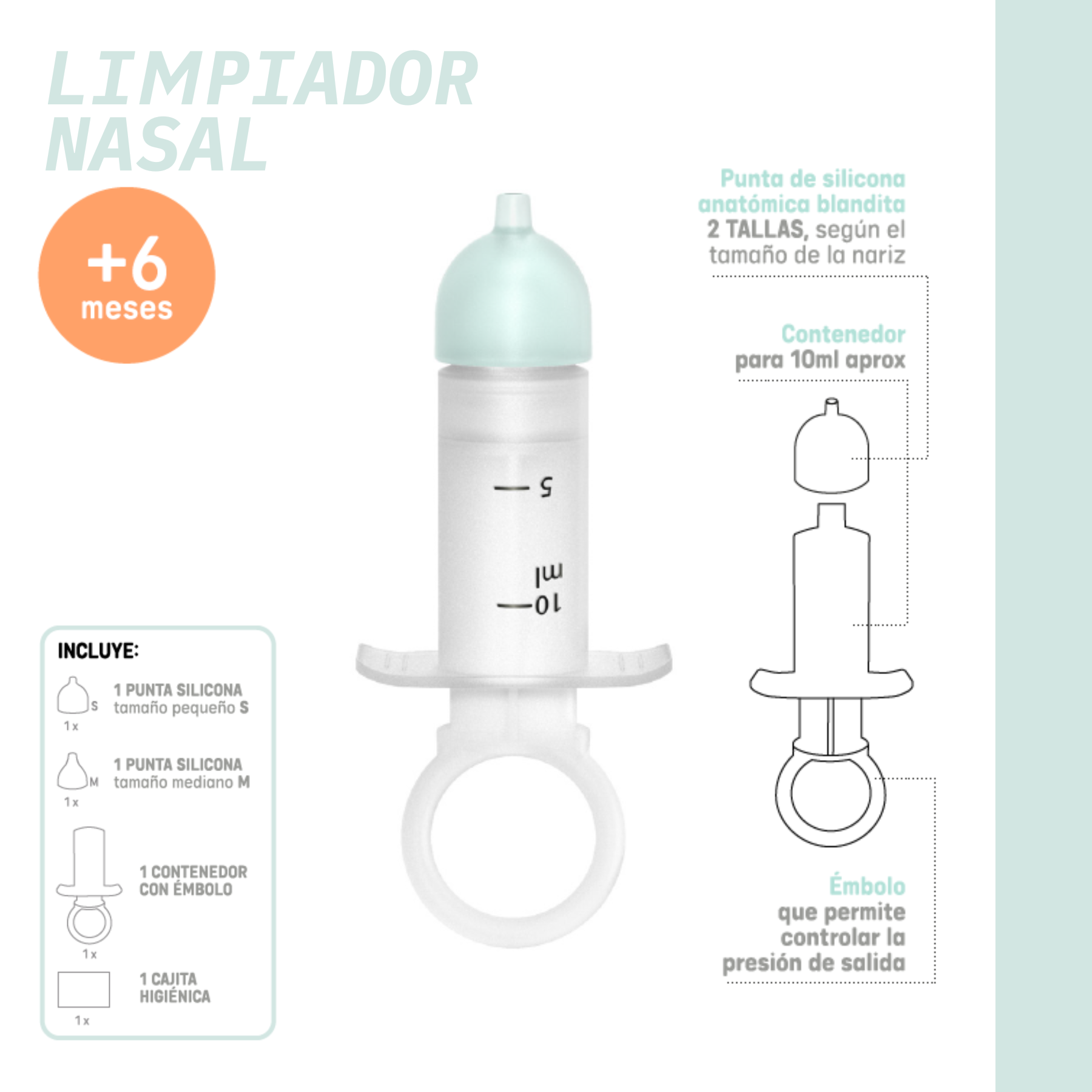 caracteristicas limpiador nasal suavinex 