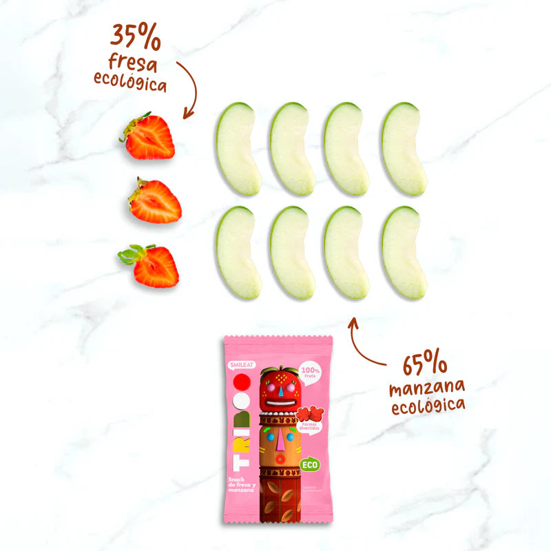 65% manzana ecologica y 35% de fresa eco