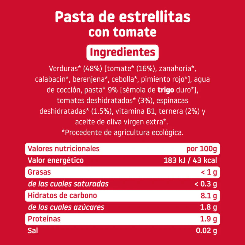 smileat_estrellitas_con_tomate_Parafarmababy valores nutricionales etiqueta