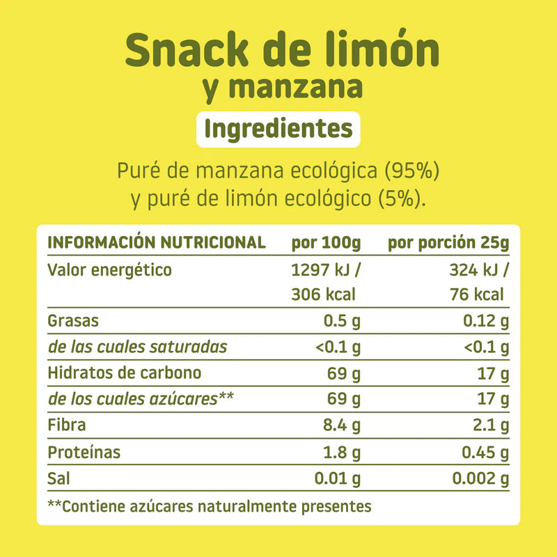 ingredientes y tabla nutricional